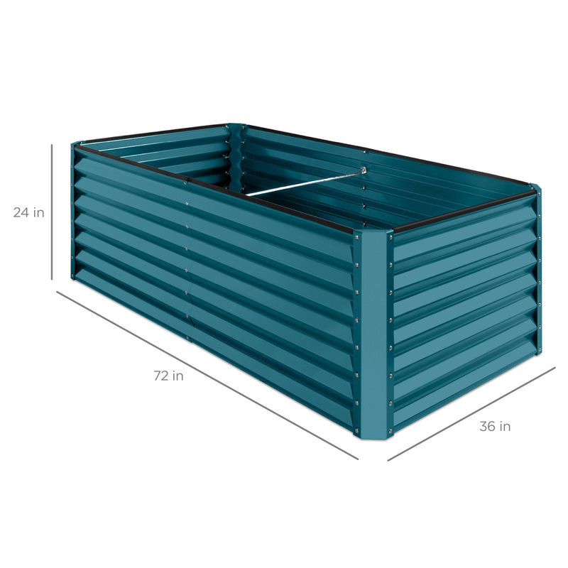 Outdoor Metal Raised Garden Bed for Vegetables, Flowers, Herbs - 6x3x2ft - Kivo Store