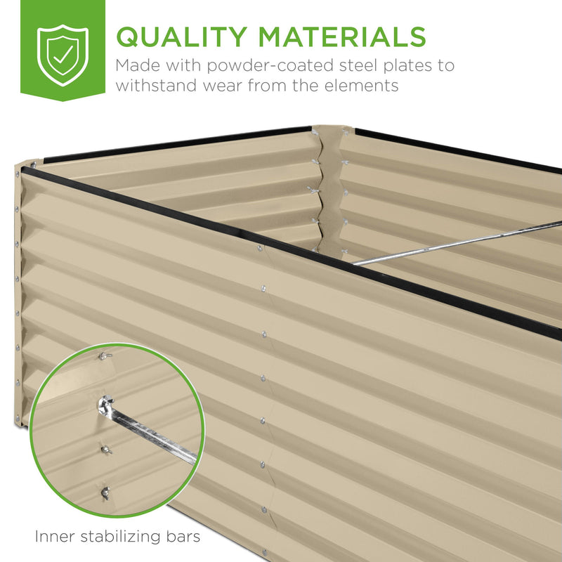 Outdoor Metal Raised Garden Bed for Vegetables, Flowers, Herbs - 6x3x2ft - Kivo Store