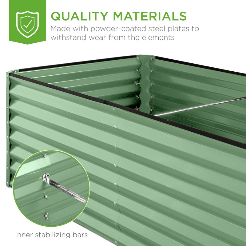 Outdoor Metal Raised Garden Bed for Vegetables, Flowers, Herbs - 6x3x2ft - Kivo Store