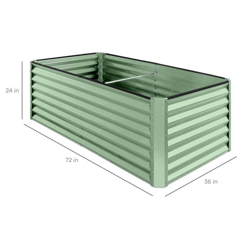 Outdoor Metal Raised Garden Bed for Vegetables, Flowers, Herbs - 6x3x2ft - Kivo Store