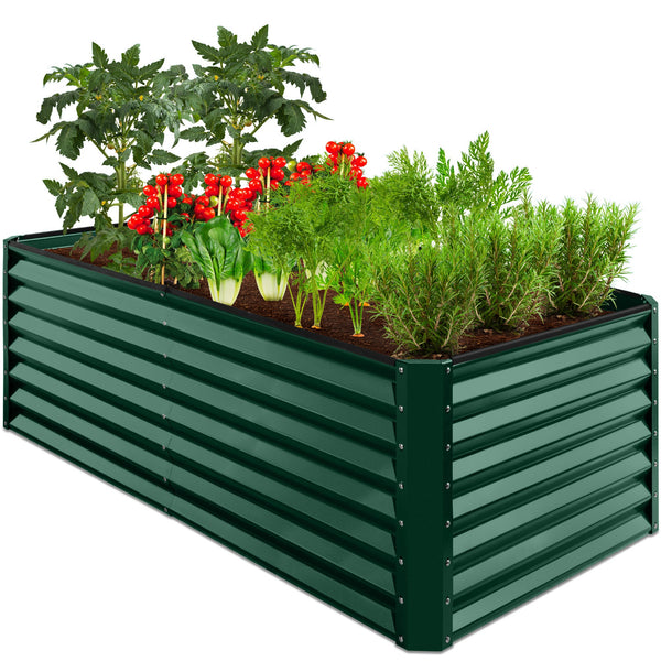 Outdoor Metal Raised Garden Bed for Vegetables, Flowers, Herbs - 6x3x2ft - Kivo Store