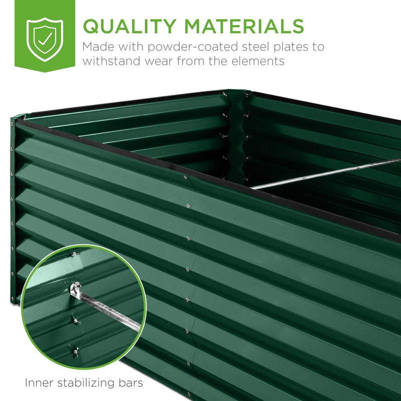 Outdoor Metal Raised Garden Bed for Vegetables, Flowers, Herbs - 6x3x2ft - Kivo Store