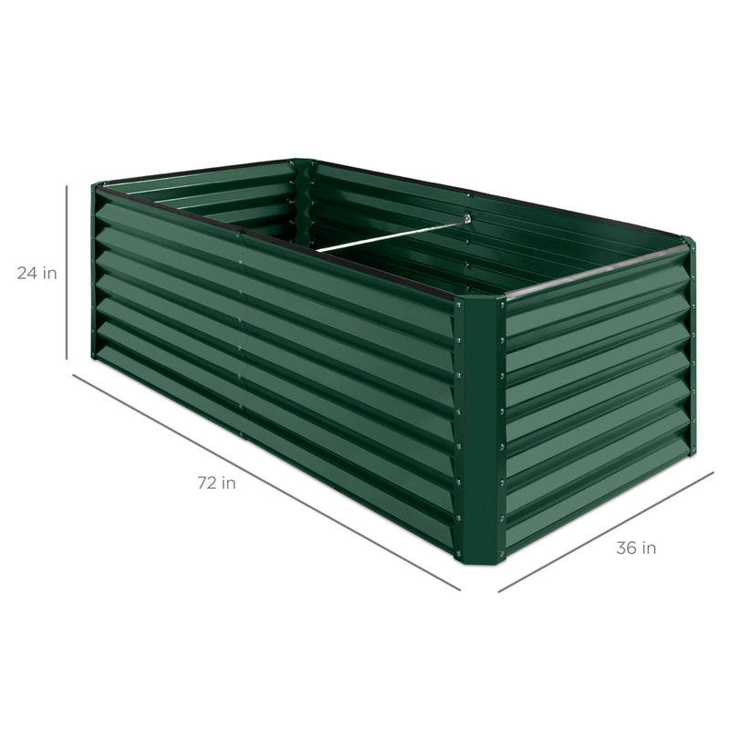 Outdoor Metal Raised Garden Bed for Vegetables, Flowers, Herbs - 6x3x2ft - Kivo Store