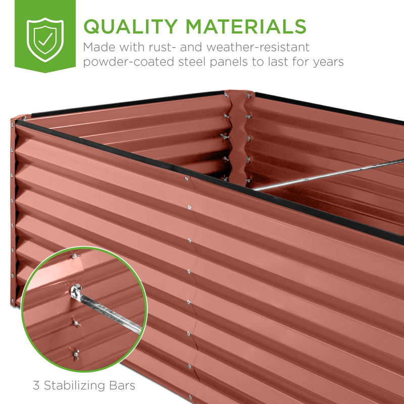 Outdoor Metal Raised Garden Bed for Vegetables, Flowers, Herbs - 8x4x2ft - Kivo Store