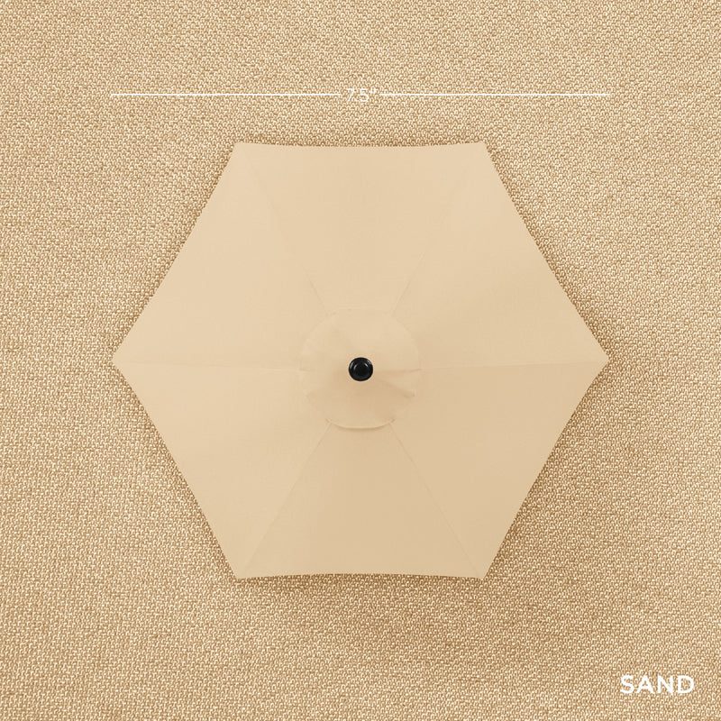 Outdoor Market Patio Umbrella w/ Push Button Tilt, Crank Lift - 7.5ft - Kivo Store