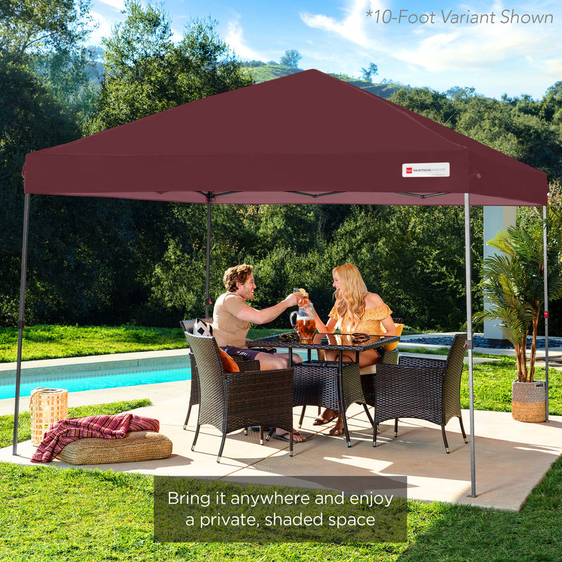 One-Person Setup Instant Pop Up Canopy w/ Case, 4 Weight Bags - 8x8ft - Kivo Store