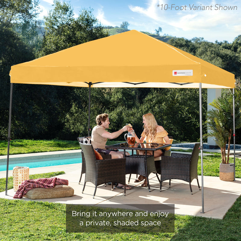 One-Person Setup Instant Pop Up Canopy w/ Case, 4 Weight Bags - 12x12ft - Kivo Store