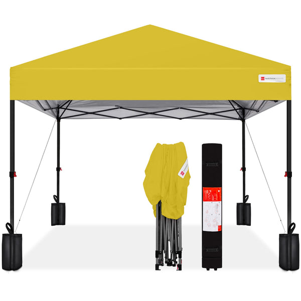 One-Person Setup Instant Pop Up Canopy w/ Case, 4 Weight Bags - 12x12ft - Kivo Store