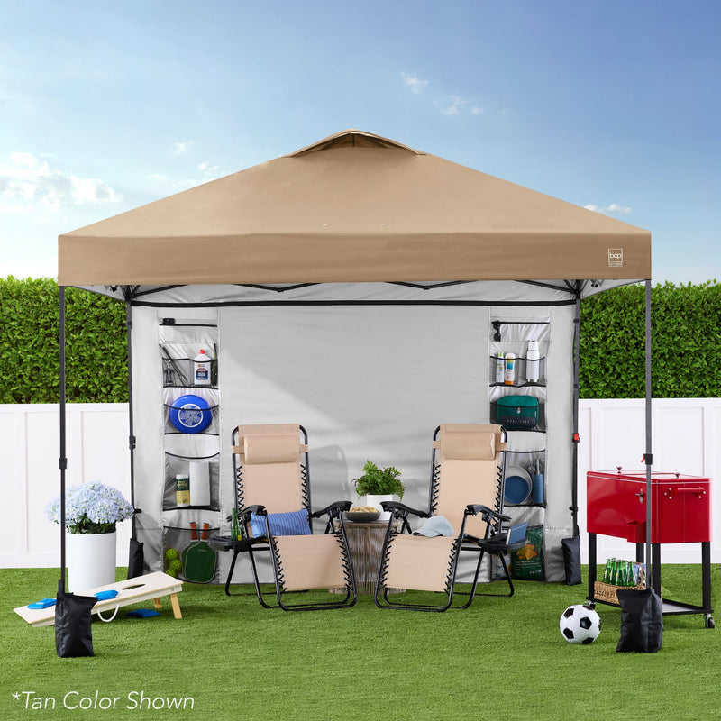 One-Person Setup Instant Pop Up Canopy w/ Side Wall, Carrying Case - 10x10ft - Kivo Store