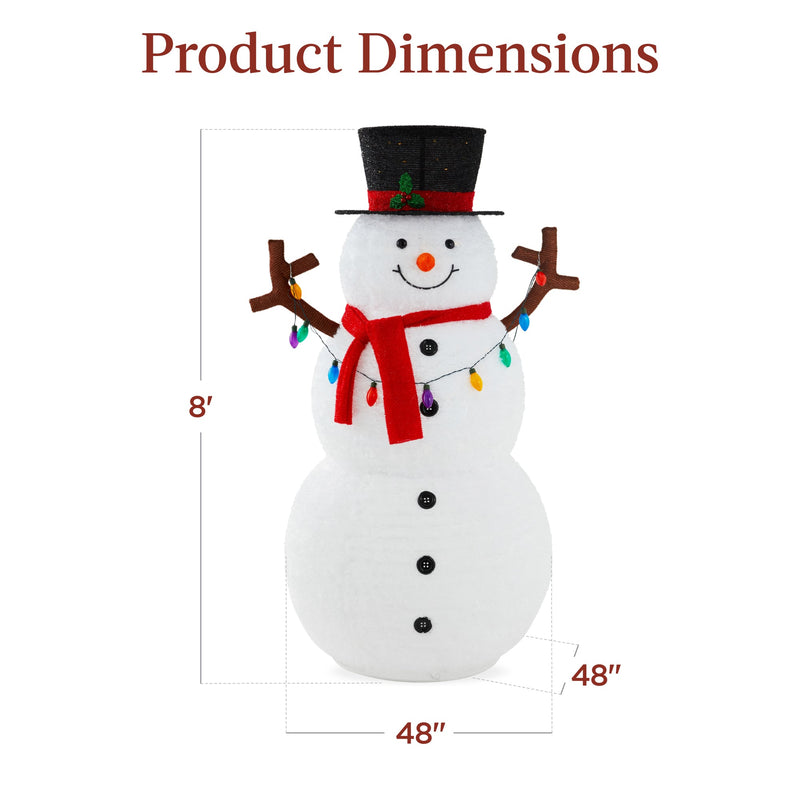 Lighted Pop-Up Snowman Outdoor Christmas Decoration w/ LED Lights - Kivo Store