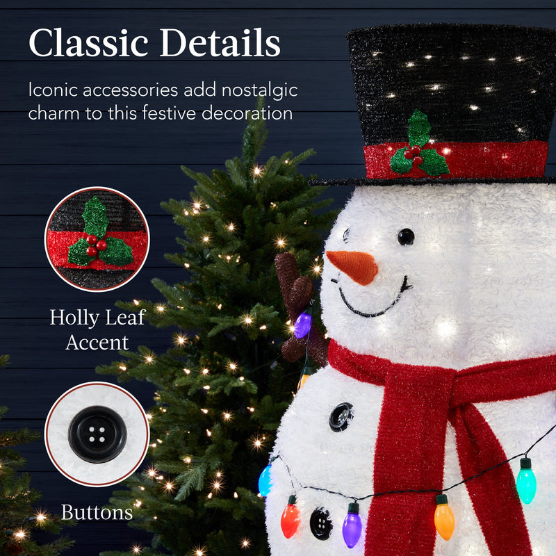 Lighted Pop-Up Snowman Outdoor Christmas Decoration w/ LED Lights - Kivo Store