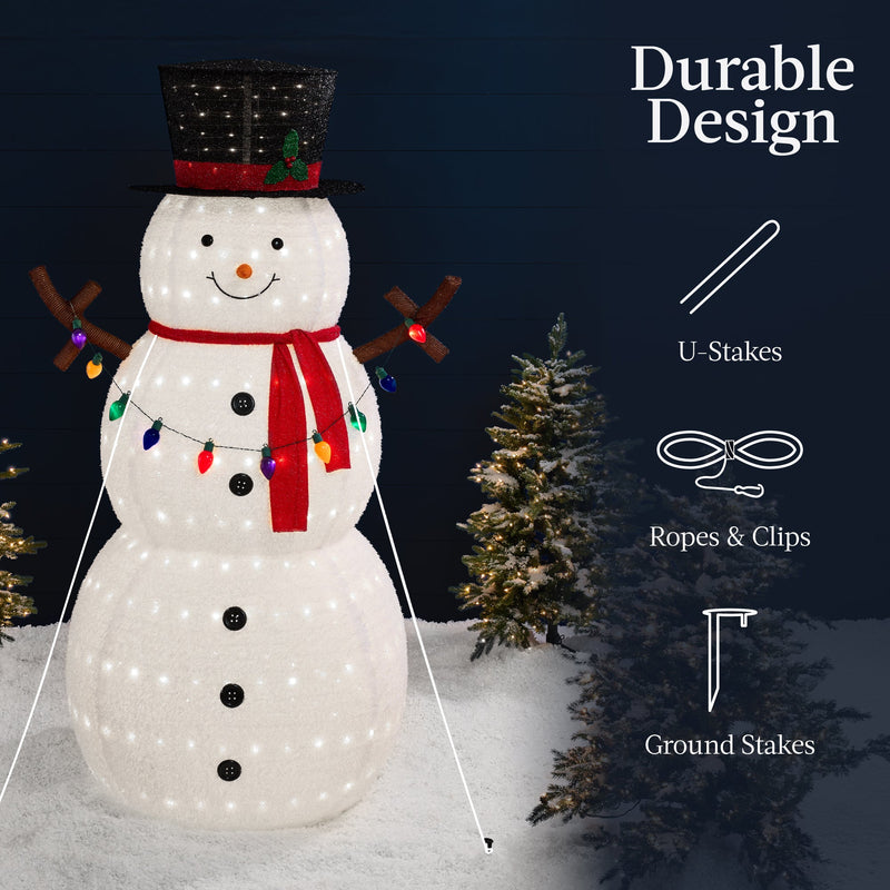 Lighted Pop-Up Snowman Outdoor Christmas Decoration w/ LED Lights - Kivo Store