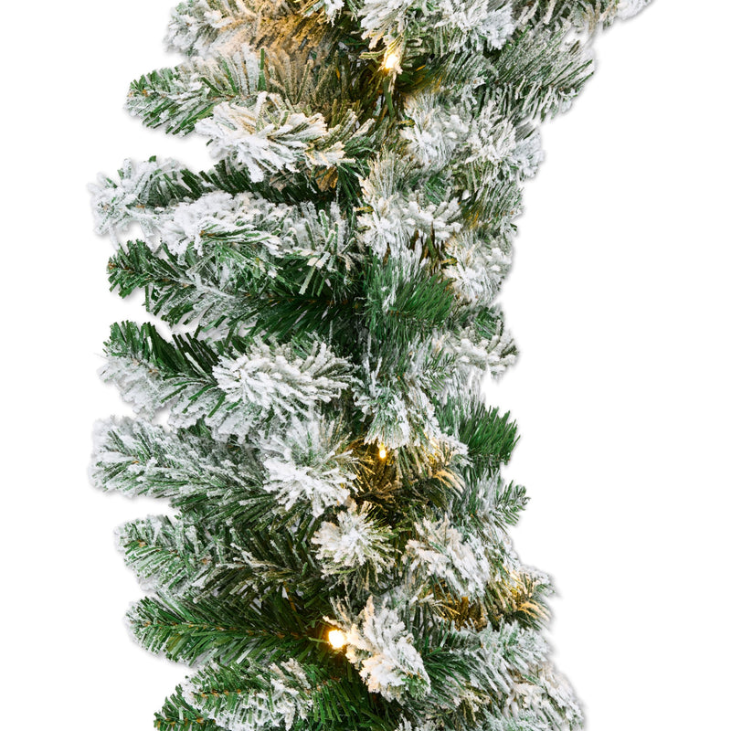 9ft Pre-Lit Christmas Garland w/ 50 Lights, Pine Cones, Berries