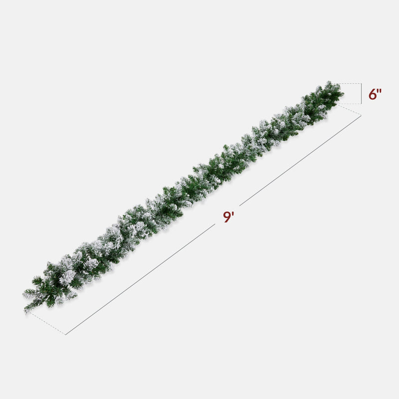 9ft Pre-Lit Christmas Garland w/ 50 Lights, Pine Cones, Berries - Kivo Store