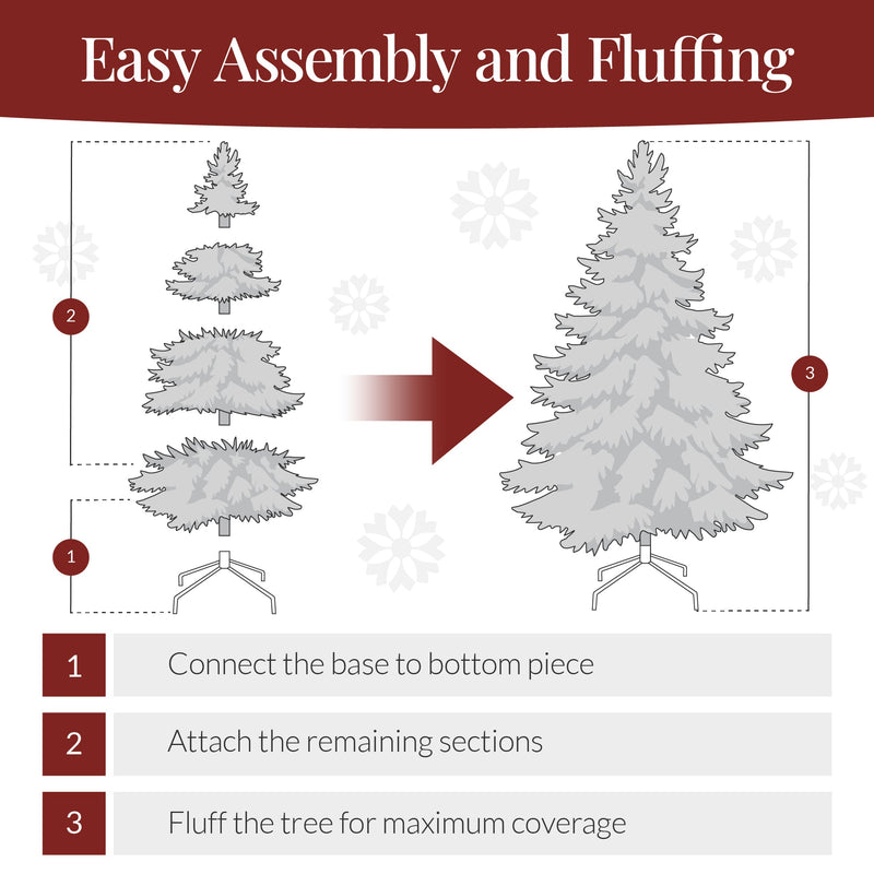 Pre-Lit Artificial Burgundy Christmas Tree w/ Incandescent Lights