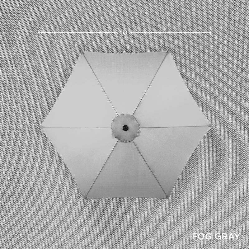 Outdoor Woodgrain Pattern Patio Umbrella Decoration w/ Tilt, Crank - 10ft