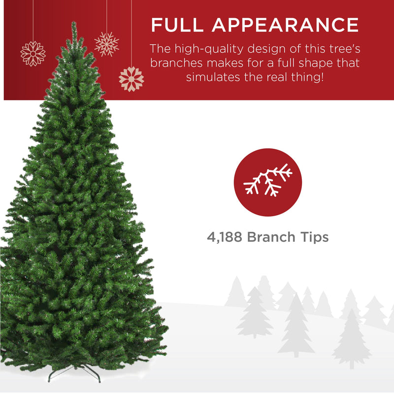 Unlit Artificial Green Spruce Christmas Tree, w/Easy Assembly