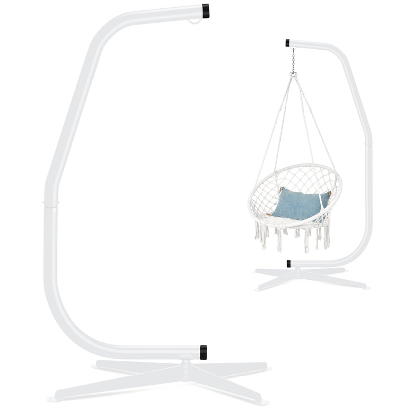 Curved Hanging Hammock C-Stand w/ All-Weather, Steel Frame - Stand Only