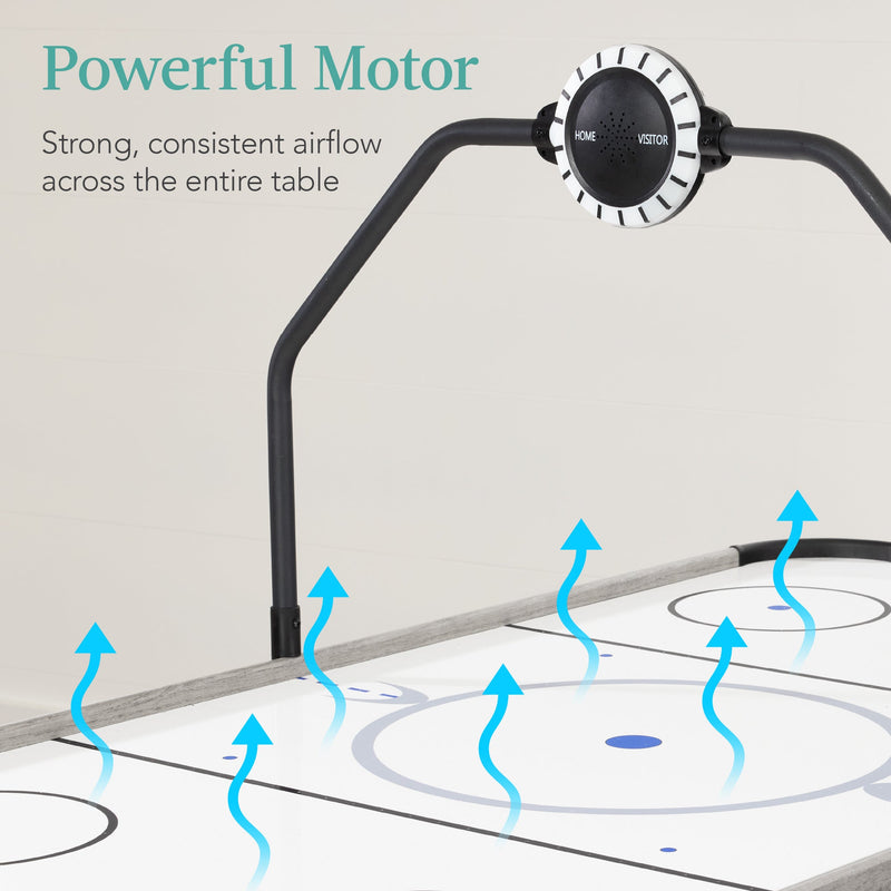 Air Hockey Game Table w/ LED Lights, Scoreboard, Powerful Motor - 54in