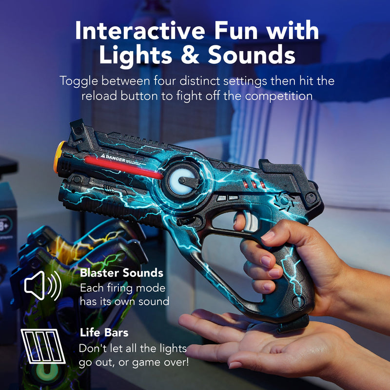 Set of 4 Rechargeable Laser Tag Blasters w/ Docking Station, No Vests Needed - Kivo Store