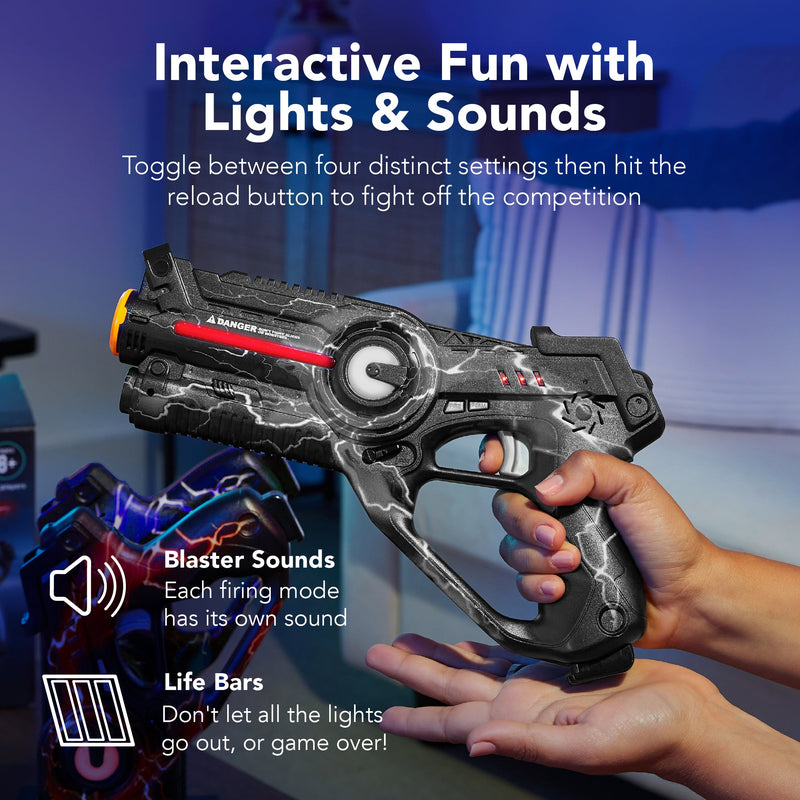 Set of 4 Rechargeable Laser Tag Blasters w/ Docking Station, No Vests Needed - Kivo Store