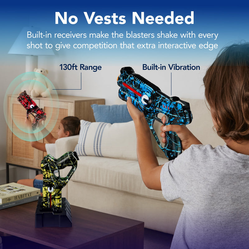 Set of 4 Rechargeable Laser Tag Blasters w/ Docking Station, No Vests Needed - Kivo Store
