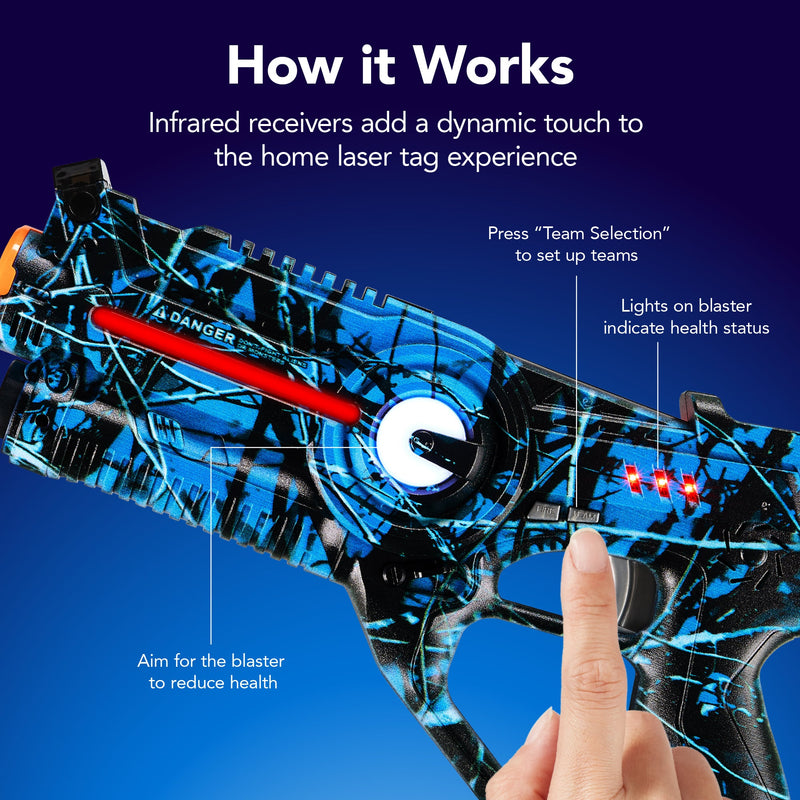 Set of 4 Rechargeable Laser Tag Blasters w/ Docking Station, No Vests Needed - Kivo Store