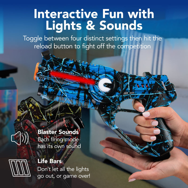 Set of 4 Rechargeable Laser Tag Blasters w/ Docking Station, No Vests Needed - Kivo Store