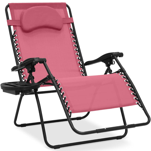 Oversized Reclining Zero Gravity Chair Lounger w/ Cup Holder, Pillow - Kivo Store