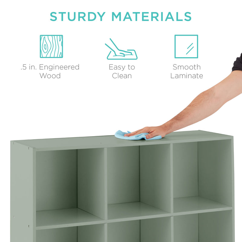 9-Cube Bookshelf Storage Display w/ 3 Removable Panels, Customizable Design