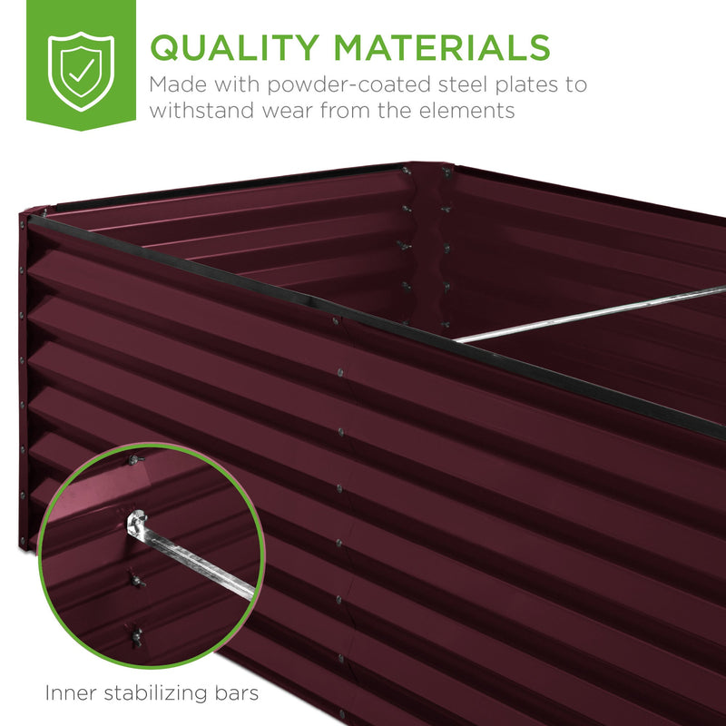 Outdoor Metal Raised Garden Bed for Vegetables, Flowers, Herbs - 6x3x2ft - Kivo Store