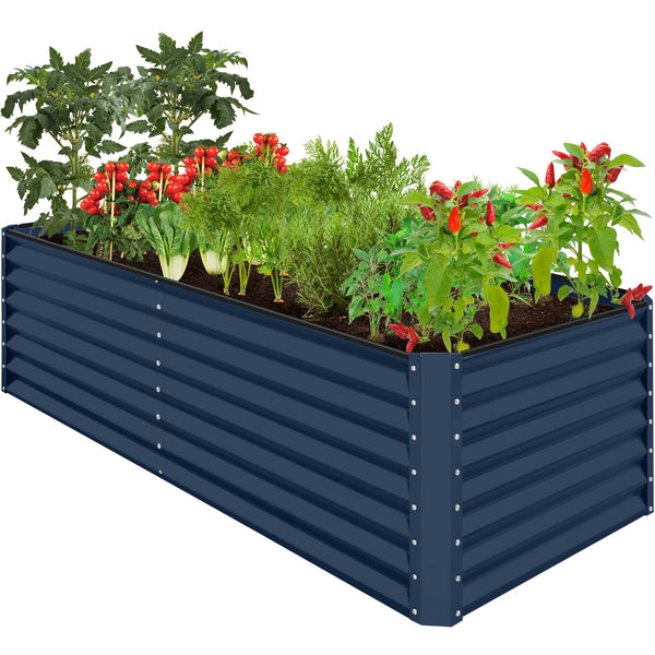 Outdoor Metal Raised Garden Bed for Vegetables, Flowers, Herbs - 8x4x2ft - Kivo Store