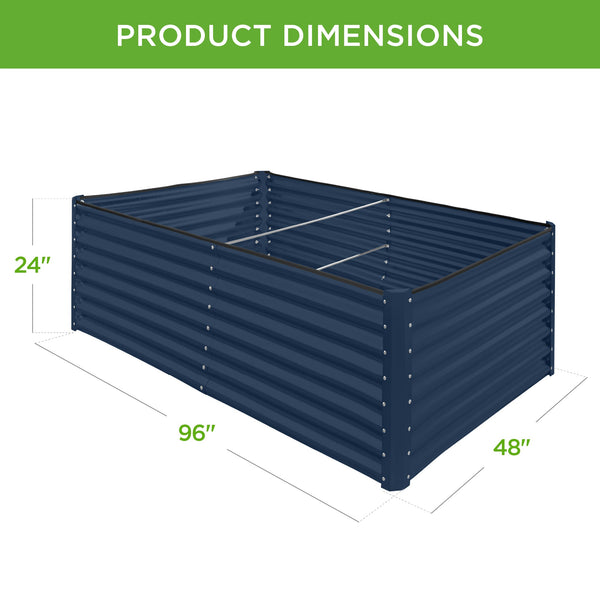 Outdoor Metal Raised Garden Bed for Vegetables, Flowers, Herbs - 8x4x2ft - Kivo Store