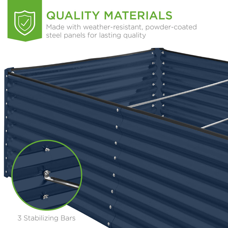 Outdoor Metal Raised Garden Bed for Vegetables, Flowers, Herbs - 8x4x2ft - Kivo Store