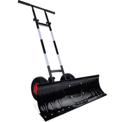 2-Wheel Snow Pusher w/ Adjustable Handle, Reflective Tape - 36in - Kivo Store
