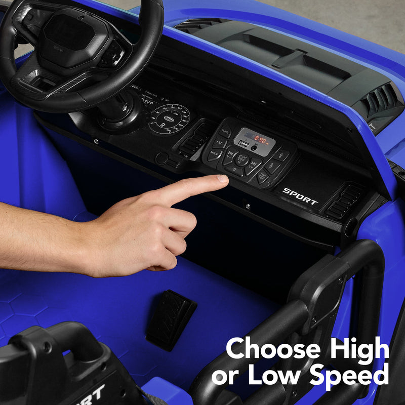 24V 2-Seater Electric Ride-On Car Truck w/ Parent Control, Bluetooth
