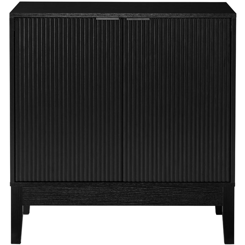 2-Door Reeded Storage Cabinet, Accent Furniture, Sideboard